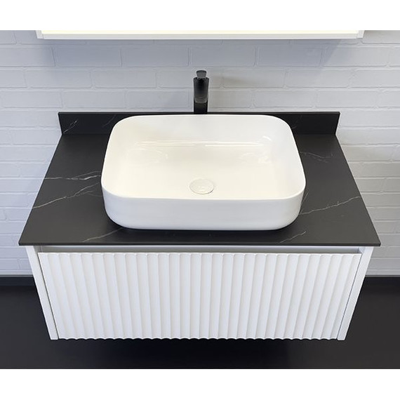 Тумба подвесная с раковиной Comforty Марсель 90 см (раковина Comforty T-Y9378) белый матовый - фото 4