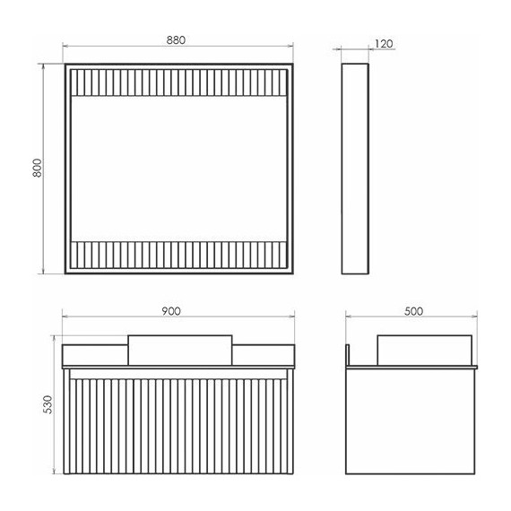 Тумба подвесная с раковиной Comforty Марсель 90 см (раковина Comforty 9110) белый матовый - фото 8