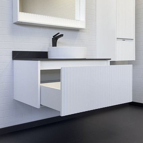 Тумба подвесная с раковиной Comforty Марсель 90 см (раковина Comforty 9110) белый матовый - фото 7