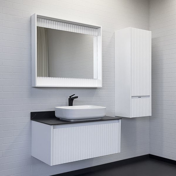 Тумба подвесная с раковиной Comforty Марсель 90 см (раковина Comforty T-Y9378) белый матовый - фото 2