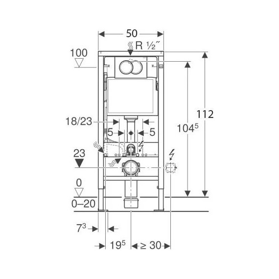 Инсталляция для подвесного унитаза Geberit Duofix Delta 458.149.21.1 - фото, картинка 7 Инсталляция для подвесного унитаза Geberit Duofix Delta 458.149.21.1 - фото 7
