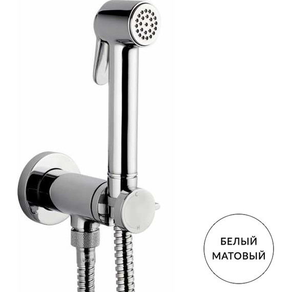 Набор для гигиенического душа Bossini Paloma E37007B.045, белый матовый - фото 