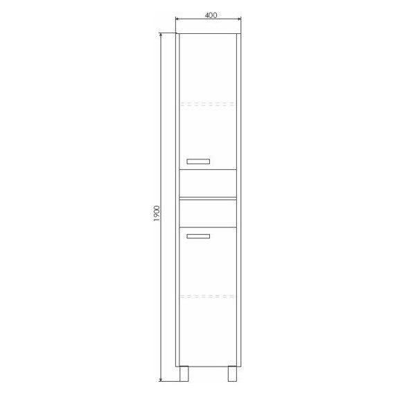 Пенал напольный Comforty Марио 40 см, дуб дымчатый - фото 7