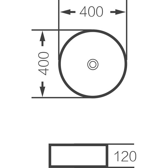 Раковина-чаша Grossman Color 40 см GR-3013GM, серый матовый - фото 5