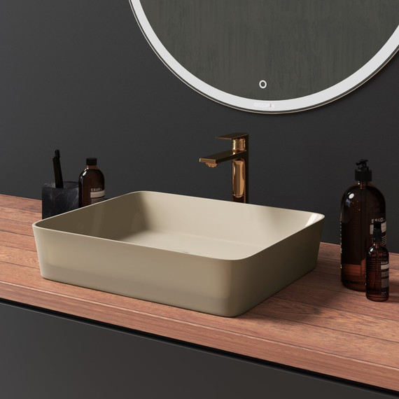 Раковина-чаша Grossman Color 48 см GR-3016BEM, бежевый матовый - фото, картинка 2 Раковина-чаша Grossman Color 48 см GR-3016BEM, бежевый матовый - фото 2