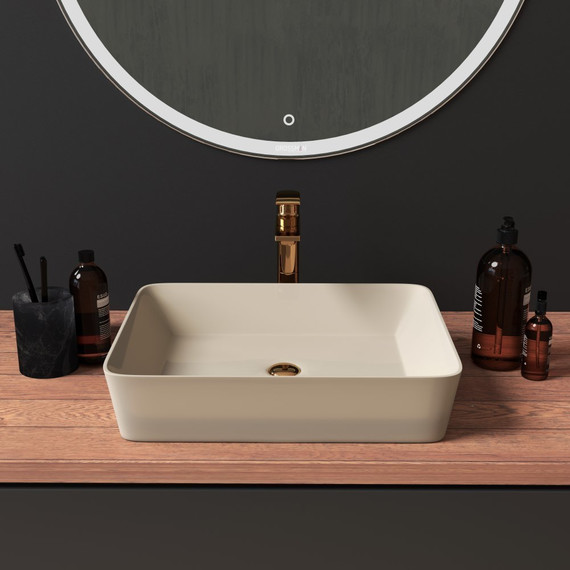 Раковина-чаша Grossman Color 48 см GR-3016BEM, бежевый матовый - фото, картинка 3 Раковина-чаша Grossman Color 48 см GR-3016BEM, бежевый матовый - фото 3