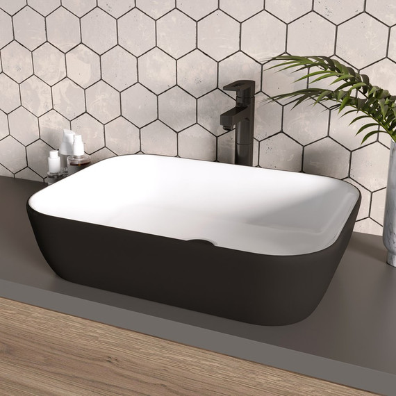 Раковина-чаша Grossman 46 см GR-4041BW, черный/белый - фото 2