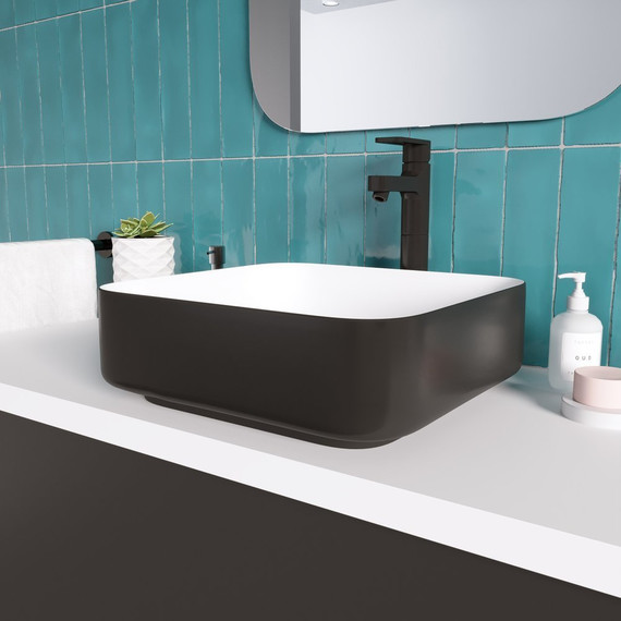 Раковина-чаша Grossman 38 см GR-4042BW, черный/белый - фото, картинка 2 Раковина-чаша Grossman 38 см GR-4042BW, черный/белый - фото 2