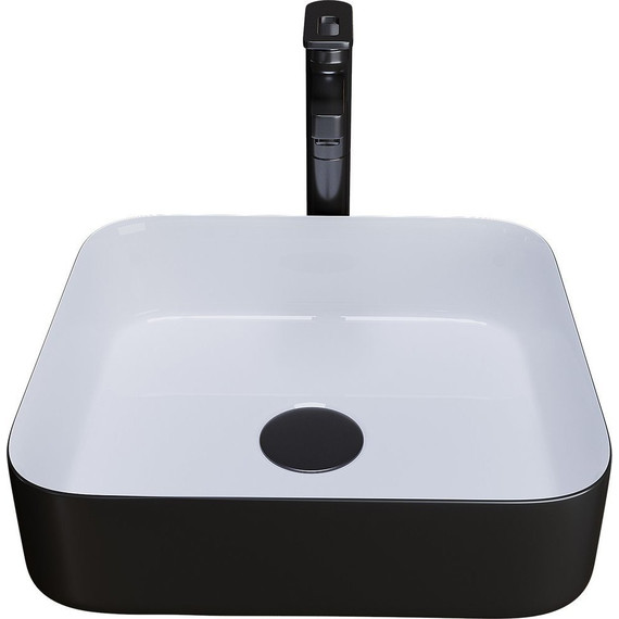 Раковина-чаша Grossman 38 см GR-4042BW, черный/белый - фото, картинка 5 Раковина-чаша Grossman 38 см GR-4042BW, черный/белый - фото 5
