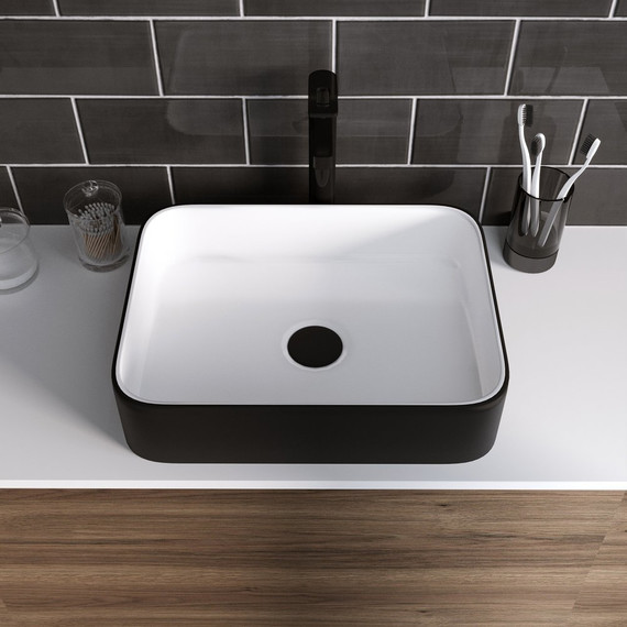 Раковина-чаша Grossman 50 см GR-4043BW, черный/белый - фото, картинка 3 Раковина-чаша Grossman 50 см GR-4043BW, черный/белый - фото 3