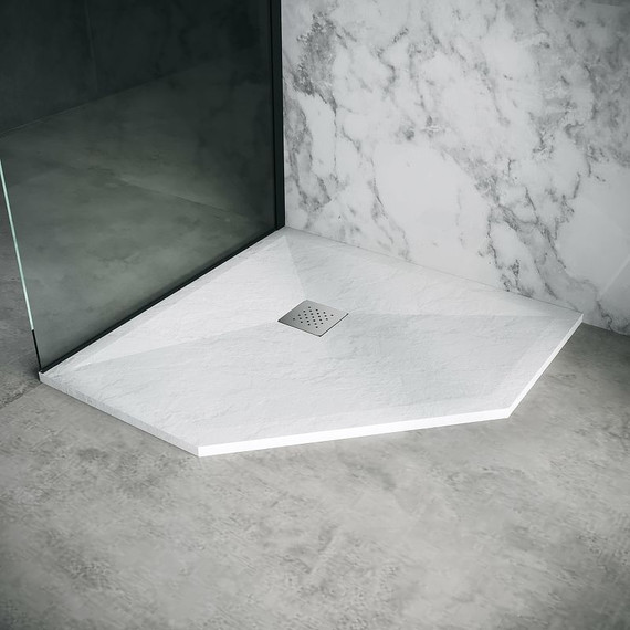 Поддон каменный Grossman Strong 90x90 см GR-S19090D, белый матовый - фото 4