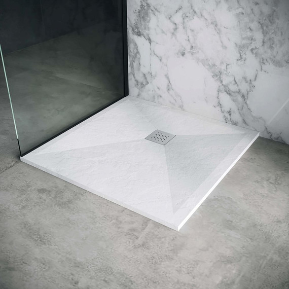 Поддон каменный Grossman Strong 90x90 см GR-S19090Q, белый матовый - фото 5