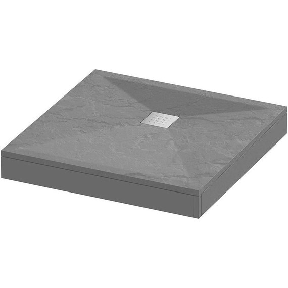 Поддон каменный Grossman Strong 100x100 см GR-S2100100Q, графит матовый - фото 3