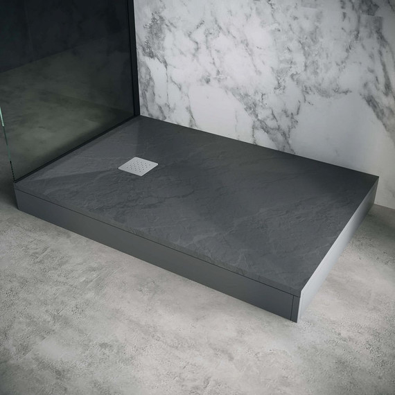 Поддон каменный Grossman Strong 110x80 см GR-S280110Q, графит матовый - фото, картинка 4 Поддон каменный Grossman Strong 110x80 см GR-S280110Q, графит матовый - фото 4