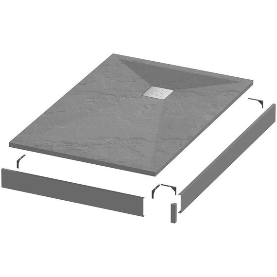 Поддон каменный Grossman Strong 110x80 см GR-S280110Q, графит матовый - фото, картинка 2 Поддон каменный Grossman Strong 110x80 см GR-S280110Q, графит матовый - фото 2