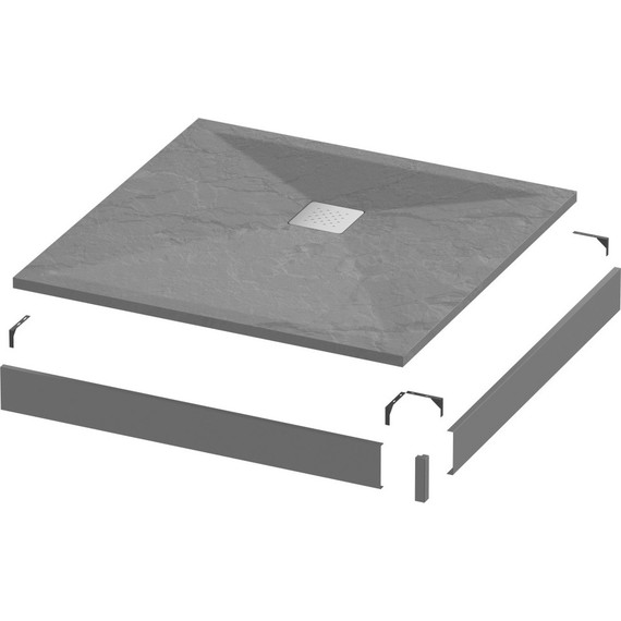 Панель для душевого поддона Grossman Strong 90x90 см GR-S290901Q, графит матовый - фото 2