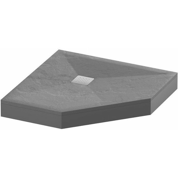 Поддон каменный Grossman Strong 90x90 см GR-S29090D, графит матовый - фото 2