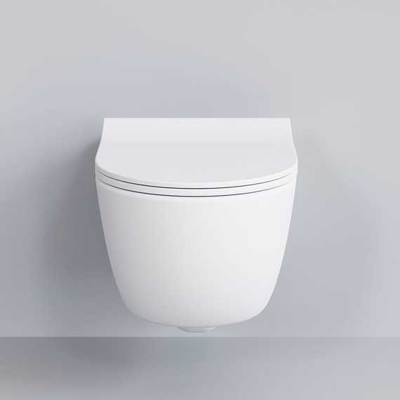 Унитаз подвесной безободковый Ambassador Abner 103T20101R, белый матовый, Цвет производителя: белый матовый - фото 9