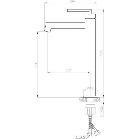 Смеситель для раковины высокий BelBagno Acqua ACQUA-LMC-NERO, чёрный матовый, Цвет производителя: чёрный матовый - фото, картинка 3 Смеситель для раковины высокий BelBagno Acqua ACQUA-LMC-NERO, чёрный матовый, Цвет производителя: чёрный матовый - фото 3