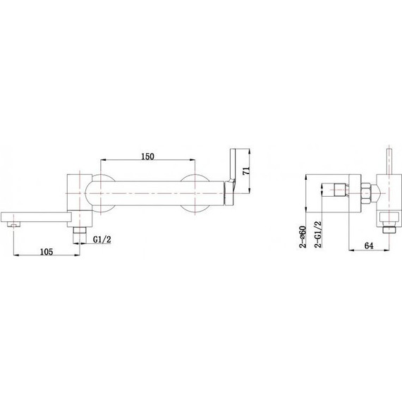 Смеситель для ванны BelBagno Etna ETN-VASM-IN, сатин - фото 2