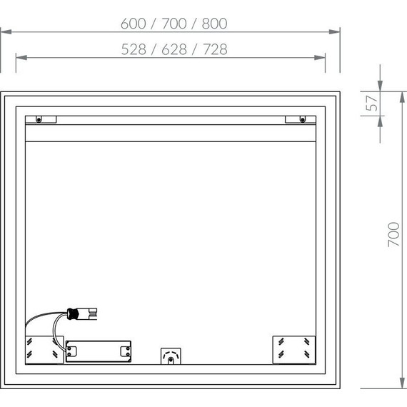 Зеркало Ravak Oblong 80 см X000001564 - фото 5