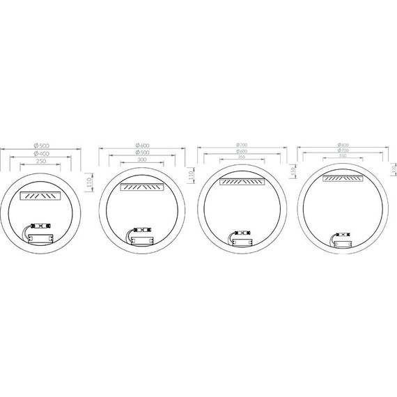 Зеркало Ravak Luna 80 см X000001580 - фото 4