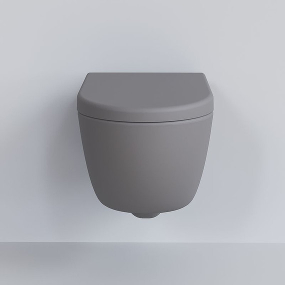 Унитаз подвесной безободковый Ambassador Abner 103T20301R, серый матовый, Цвет производителя: серый - фото 4