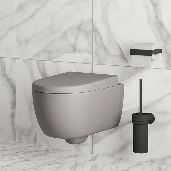 Унитаз подвесной безободковый Ambassador Abner 103T20301R, серый матовый, Цвет производителя: серый - фото 7