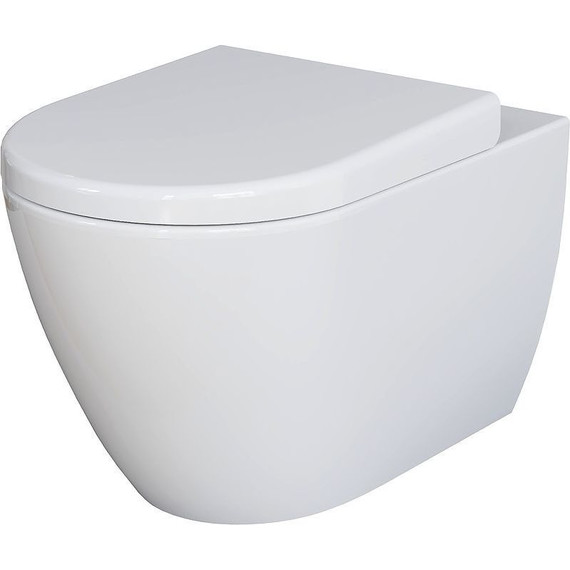 Унитаз подвесной безободковый Ambassador Queen 113T20001R, Цвет производителя: белый - фото 2