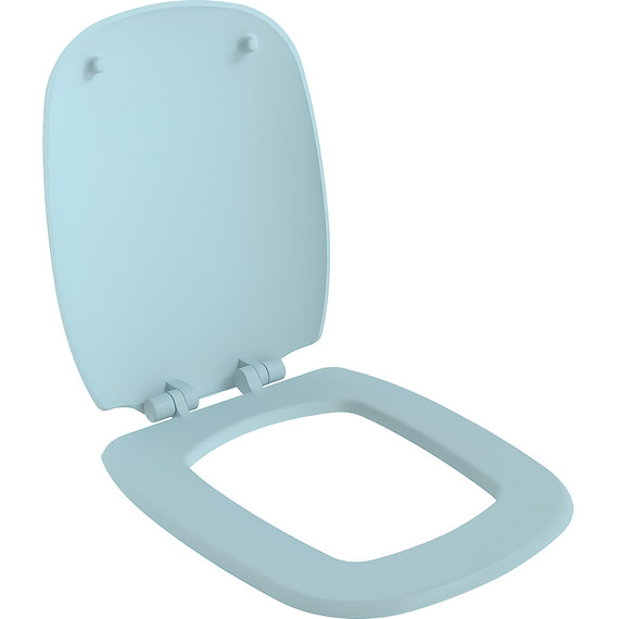Сиденье с крышкой для унитаза Ambassador Diamond микролифт 122T20801, голубой матовый - фото 