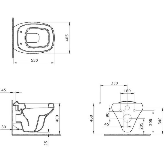 Унитаз подвесной безободковый Ambassador Diamond 123T20101R, белый матовый - фото 8