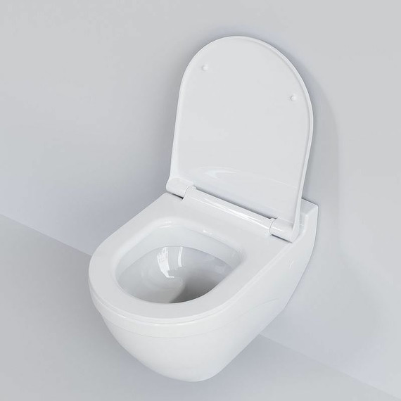 Унитаз подвесной безободковый Ambassador Nord 133T20101, белый матовый - фото 11