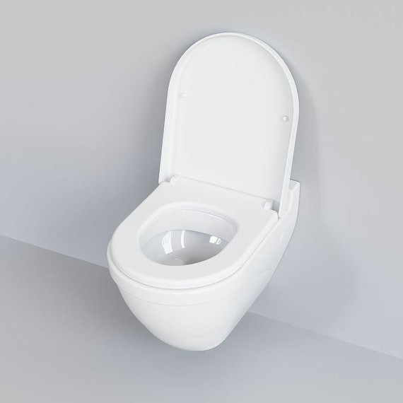 Унитаз подвесной безободковый Ambassador Nord 133T20101, белый матовый - фото 6