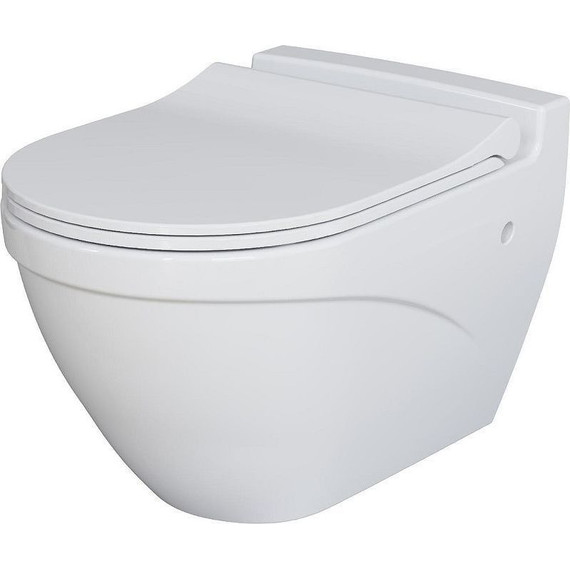 Унитаз подвесной безободковый Ambassador Nord 133T20101, белый матовый - фото 7