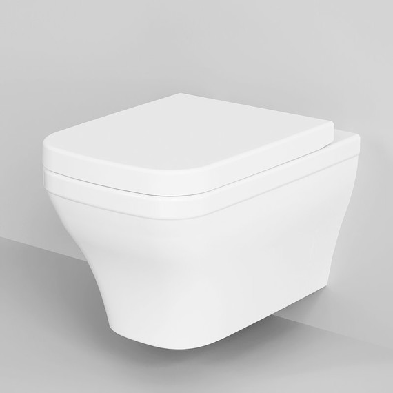 Унитаз подвесной безободковый Ambassador Benefit 203T20001R, Цвет производителя: белый - фото 3