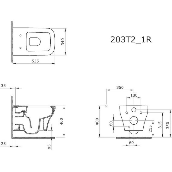 Унитаз подвесной безободковый Ambassador Benefit 203T20201R, черный матовый, Цвет производителя: чёрный - фото 13