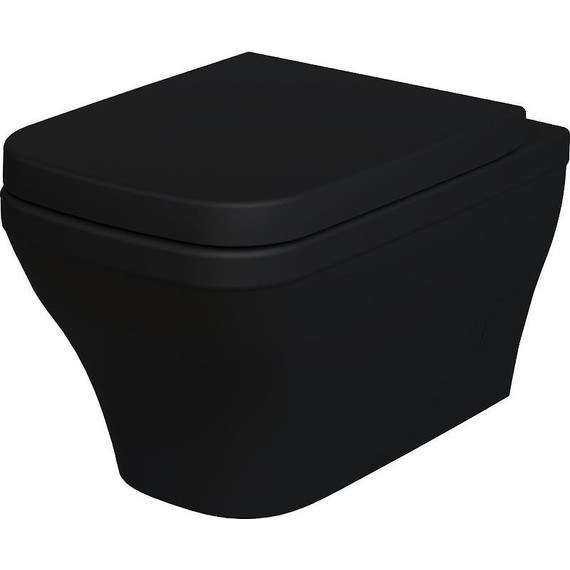 Унитаз подвесной безободковый Ambassador Benefit 203T20201R, черный матовый, Цвет производителя: чёрный - фото 2