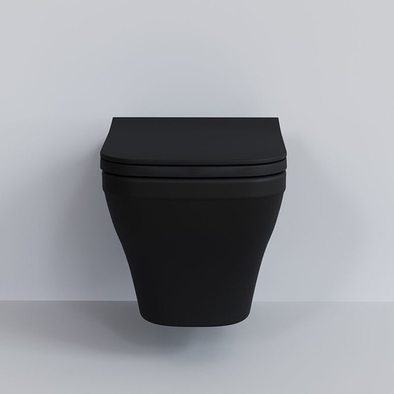 Унитаз подвесной безободковый Ambassador Benefit 203T20201R, черный матовый, Цвет производителя: чёрный - фото 10