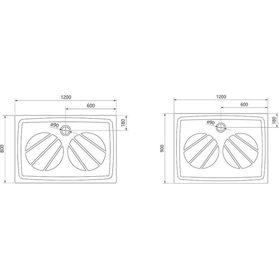 Поддон Ravak Gigant Pro 120x90 см XA03G701010BM, чёрный матовый - фото 2