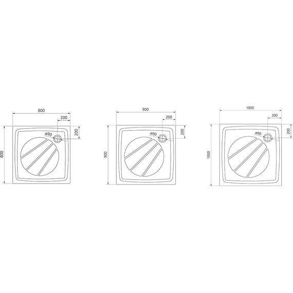 Поддон Ravak Perseus Pro 100x100 см XA03AA01010WM, белый матовый - фото 2