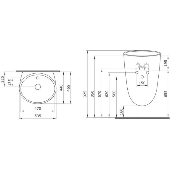 Раковина подвесная Ambassador Queen 53 см 116T20102, белый матовый - фото 8