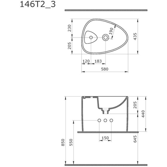 Раковина-чаша Ambassador Kingston 58 см 146T20003 - фото 7