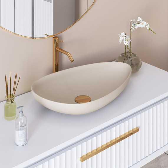 Раковина-чаша Ambassador Kingston 58 см 146T20401, бежевый матовый - фото 7