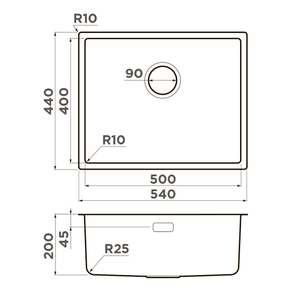 Кухонная мойка Omoikiri Tadzava 54-U/I Ultra LG 1,0 мм 4993266, светлое золото, Цвет производителя: светлое золото - фото 2