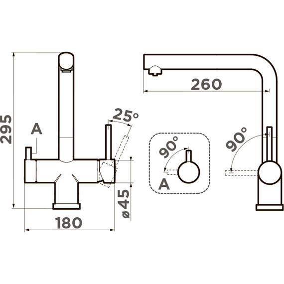 Смеситель для кухни Omoikiri Takamatsu LG 4994477, светлое золото - фото 2