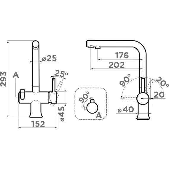 Смеситель для кухни Omoikiri Hotaru GB 4994491, графит - фото 2