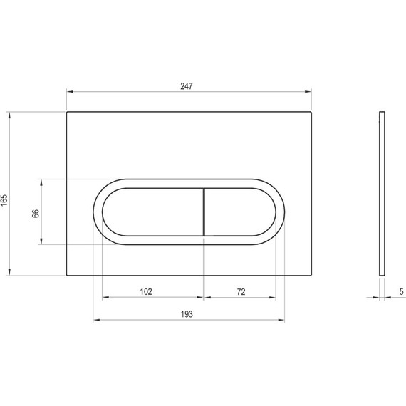 Кнопка смыва Ravak Chrome X01797, чёрный матовый - фото 5