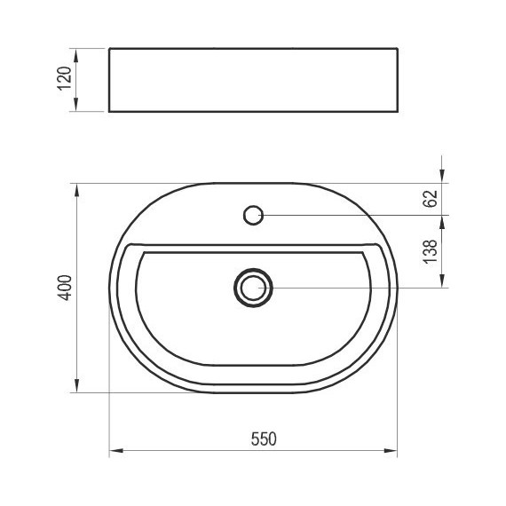 Раковина-чаша Ravak Ceramic Slim Shelf O 55 см XJX01155003 - фото, картинка 6 Раковина-чаша Ravak Ceramic Slim Shelf O 55 см XJX01155003 - фото 6