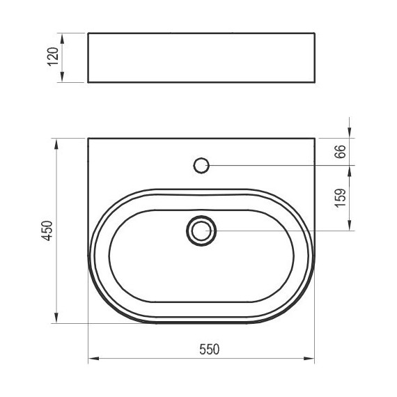 Раковина-чаша Ravak Ceramic Slim Wall O 55 см XJX01155004 - фото 6