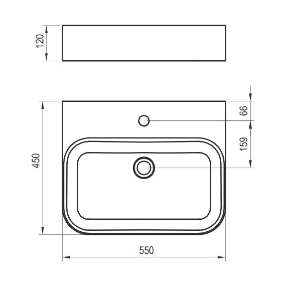 Раковина-чаша Ravak Ceramic Slim Wall R 55 см XJX01155006 - фото 6